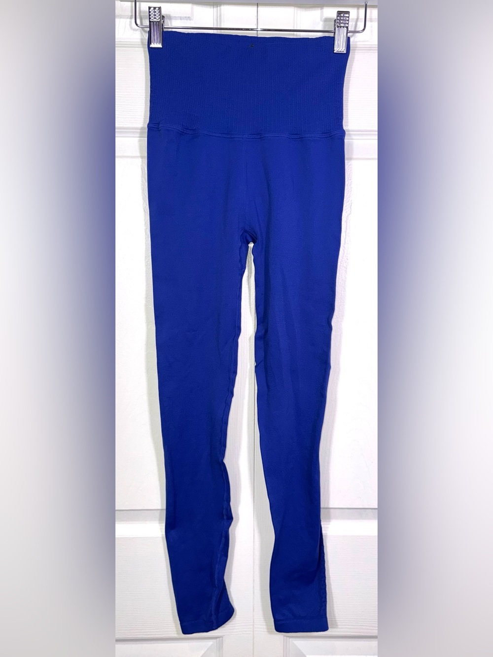 Free People Movement Blue High Rise 7/8 Leggings XS/S calf Detail Athletic